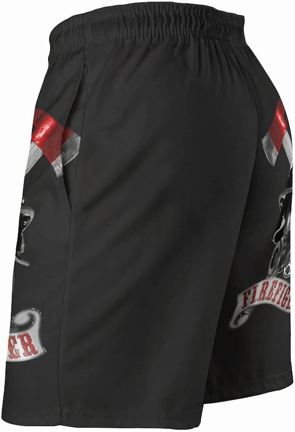 Firefighter First in Last Out Men's Summer Quick Dry Swim Trunks Casual Board Shorts Beachwear for Boys Men