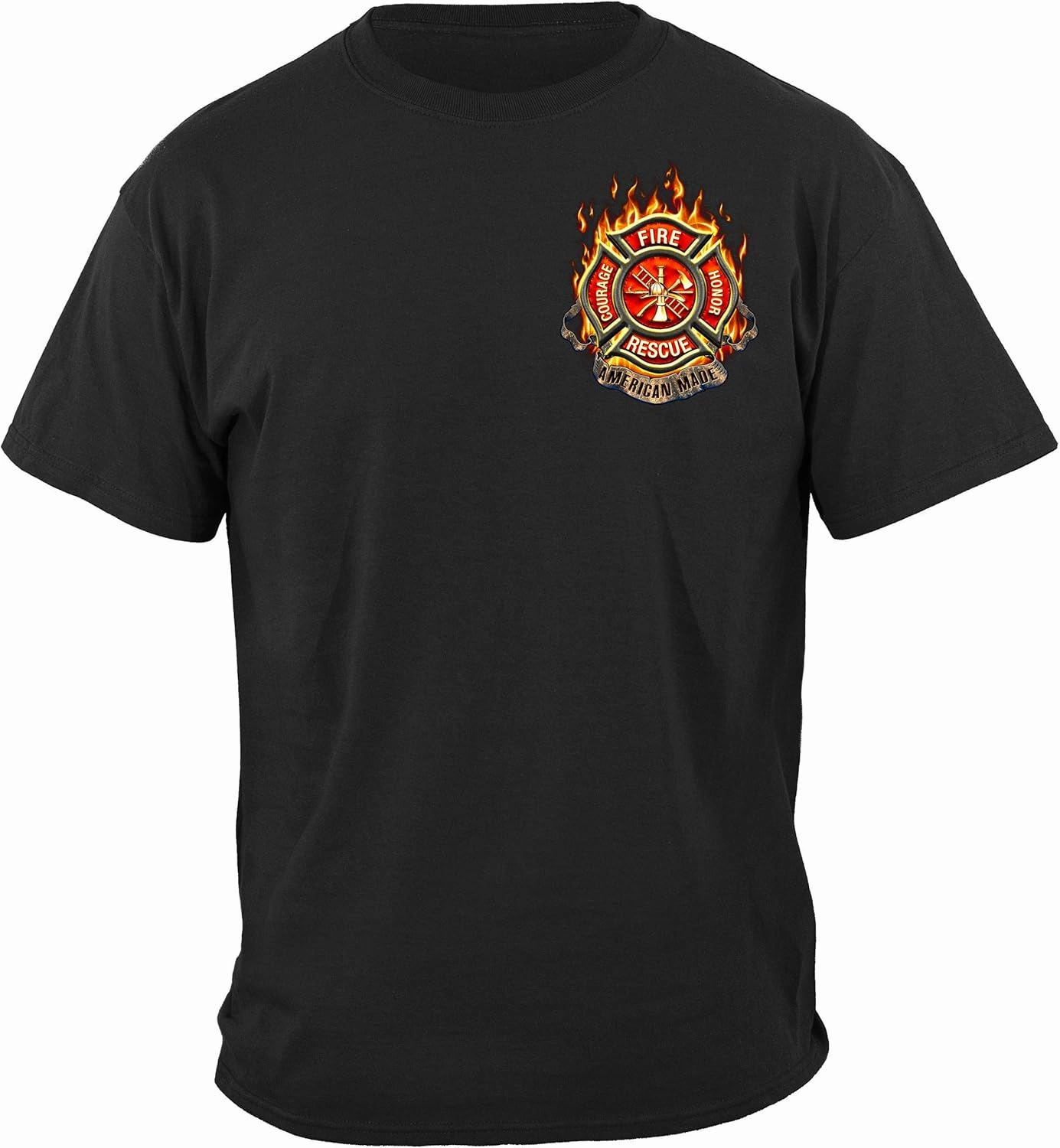 Firefighter T Shirt Fire Fighter - First Responder Eagle Flag Tshirt