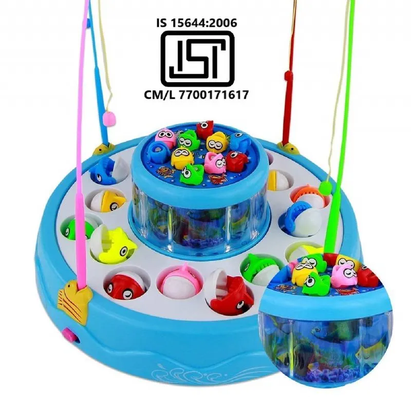 Fish Catching Game with 26 Fishes and 4 Pods with Music and Lights (Assorted Colour)