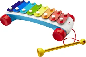 Fisher-Price Classic Xylophone, Toddler Pull Toy, Pretend Musical Instrument for Kids Ages 18 Months and Older