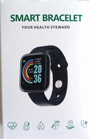 Fitness Tracker Smartwatch, Black, Fits most people