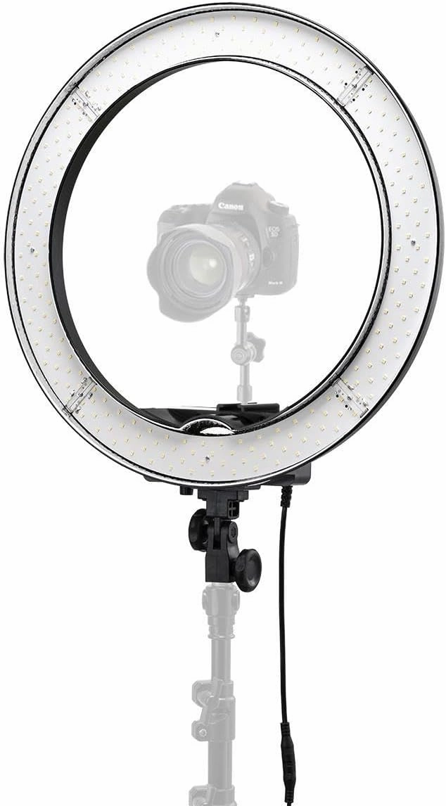 Flashpoint Photo/Video 13 Inch Dimmable LED 42W 5500K AC Powered Light Ring with Bag for, Makeup - Live Streaming & YouTube Video - Photography