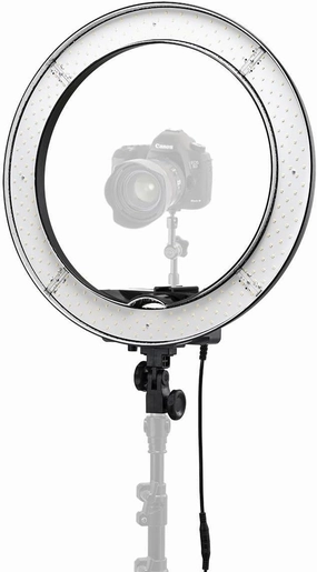 Flashpoint Photo/Video 13 Inch Dimmable LED 42W 5500K AC Powered Light Ring with Bag for, Makeup - Live Streaming & YouTube Video - Photography