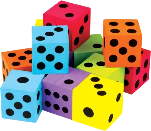 Foam Colorful Large Dice