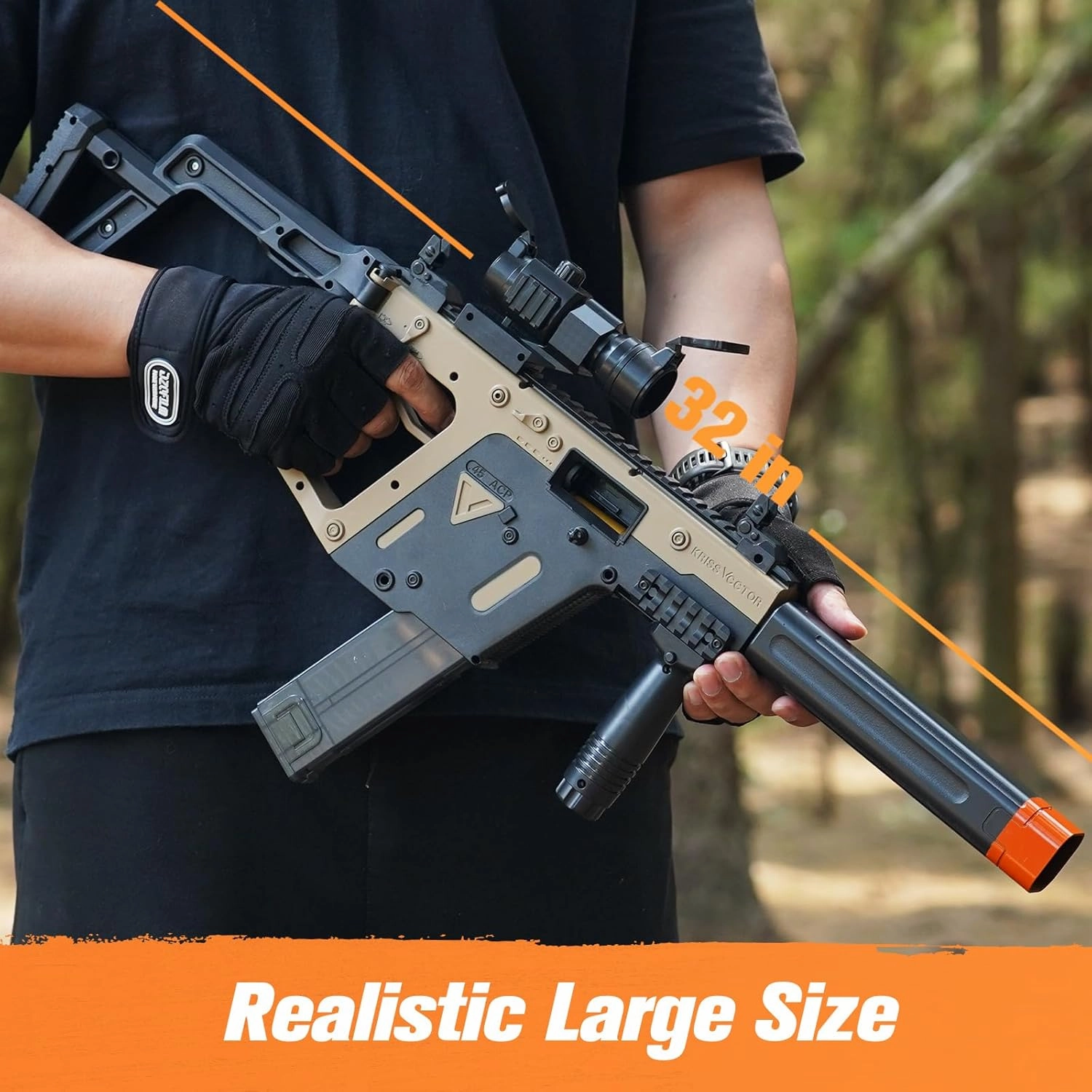 Foam Blaster with Soft Bullets, Outdoor Toy Acitivity, 18  (DesertVic)
