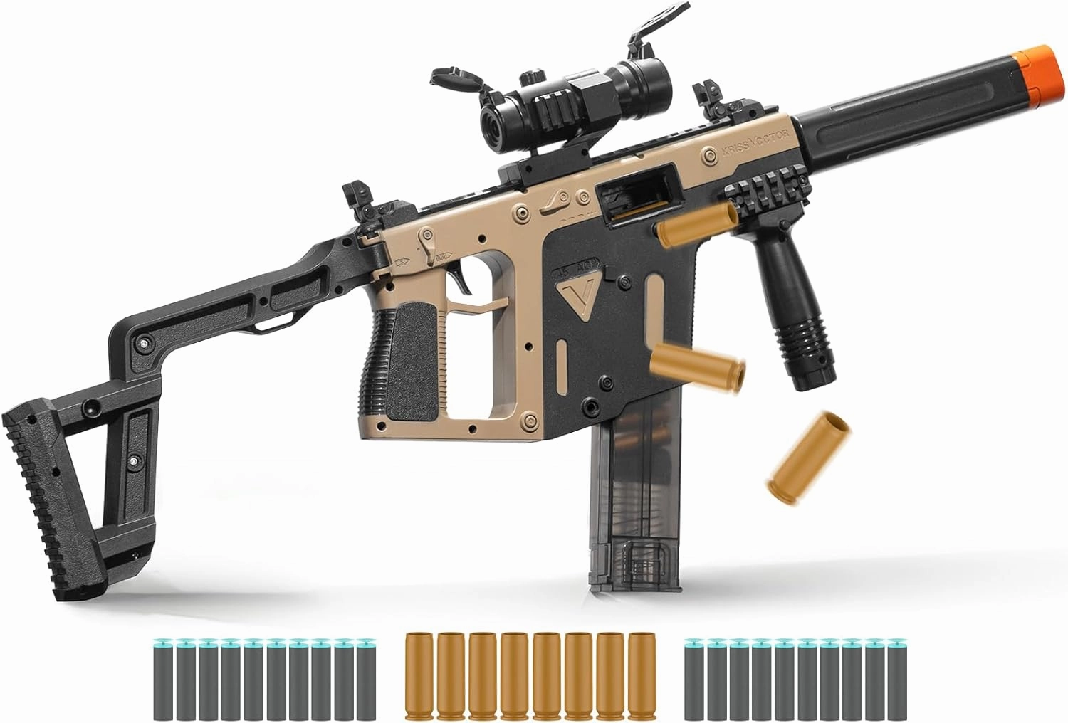 Foam Blaster with Soft Bullets, Outdoor Toy Acitivity, 18  (DesertVic)