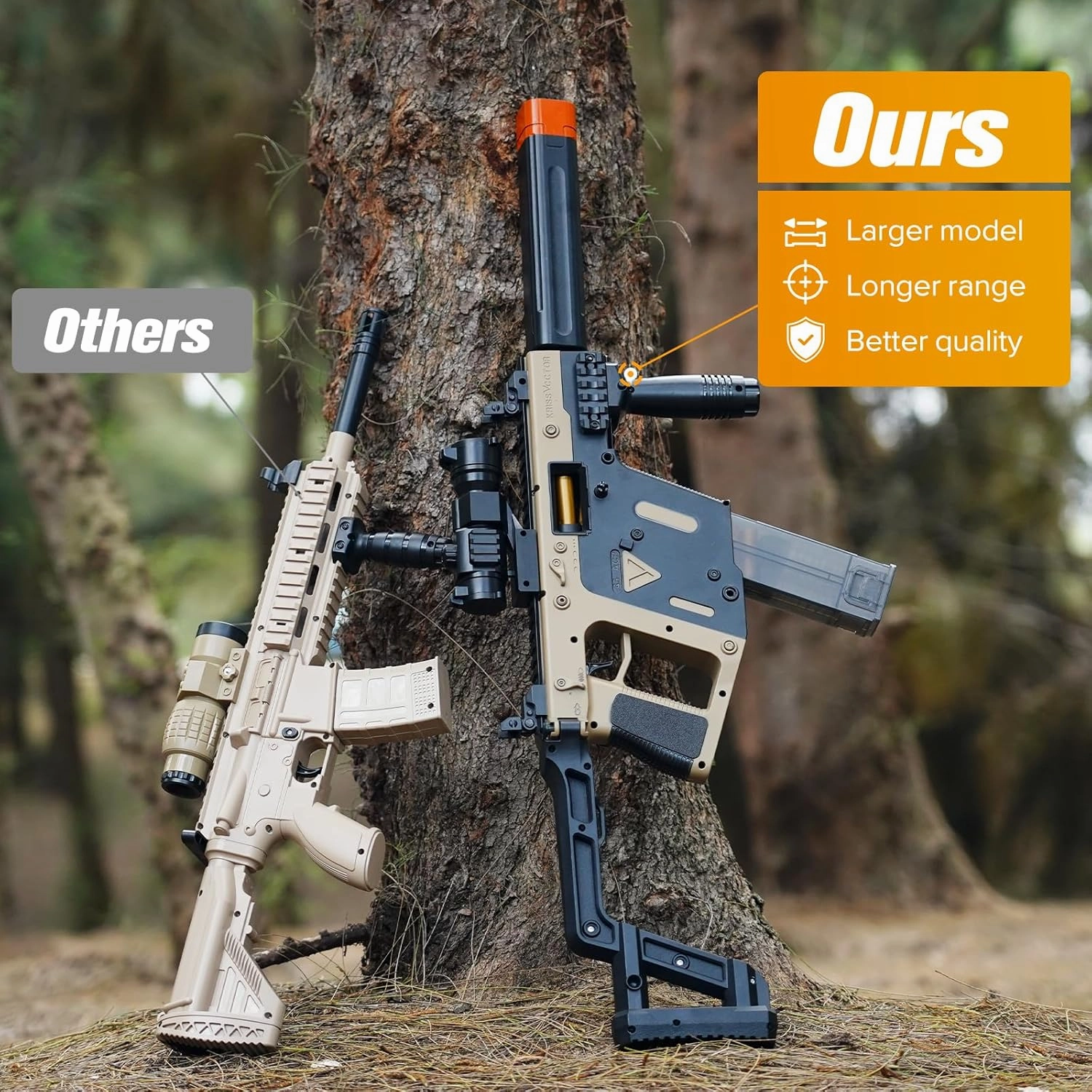 Foam Blaster with Soft Bullets, Outdoor Toy Acitivity, 18  (DesertVic)