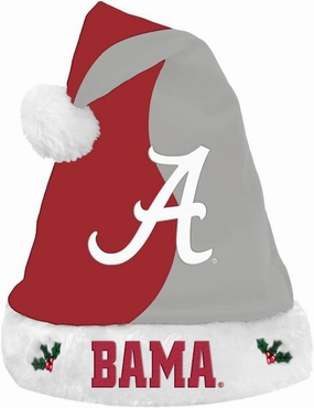 FOCO Alabama Crimson Tide 2017 NCAA Basic Logo Plush Christmas Santa Hat