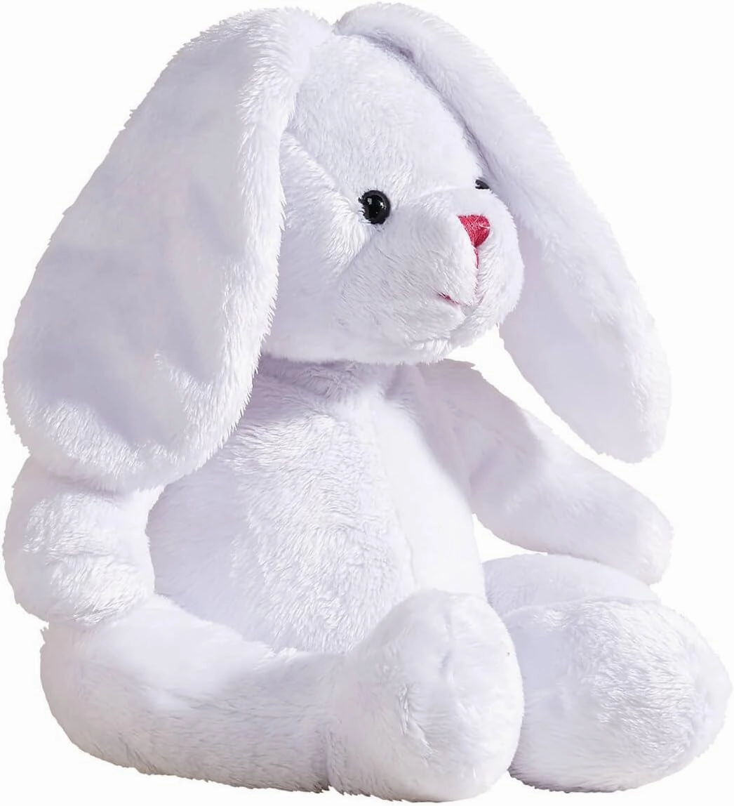 Fox Valley Traders Soft Bunny Stuffed Animal, White, 8 inches, Plush Toy for Kids