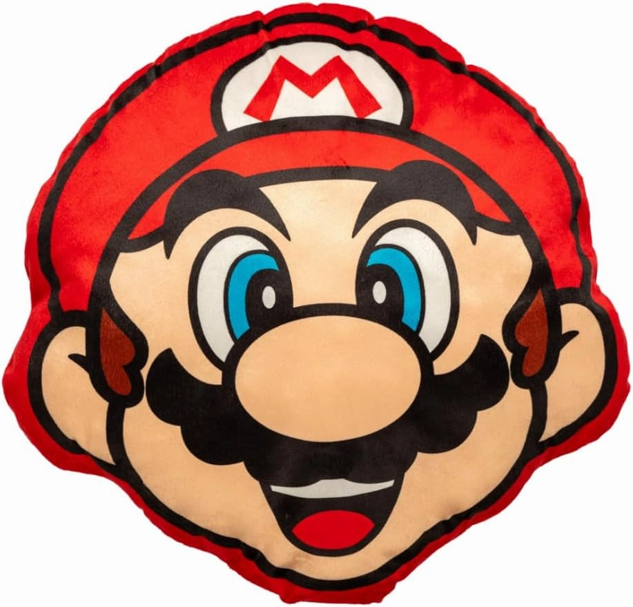 Franco Anime Gaming Bedding Soft Cozy Plush Decorative Pillow, One Size, Super Mario