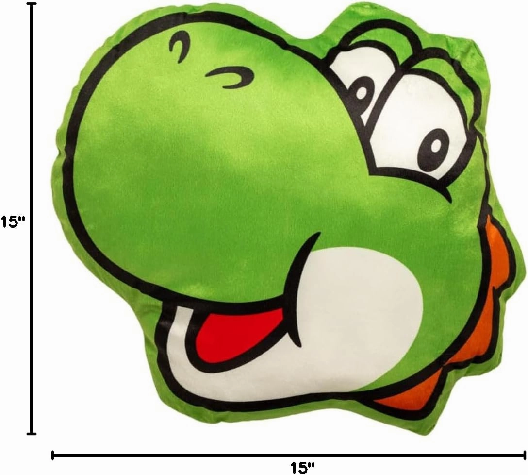 Franco Anime Gaming Bedding Super Soft Cozy Plush Decorative Pillow, One Size, Yoshi