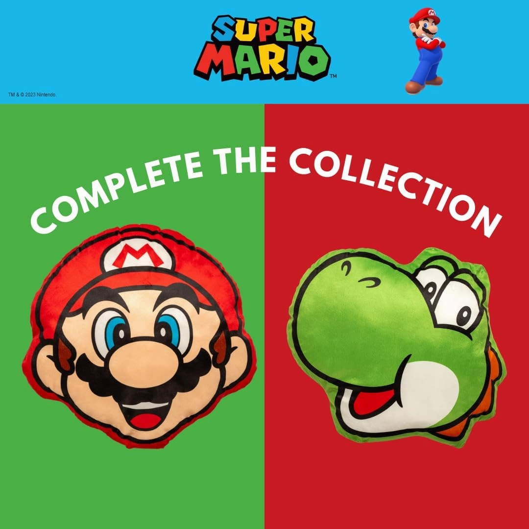 Franco Anime Gaming Bedding Super Soft Cozy Plush Decorative Pillow, One Size, Yoshi