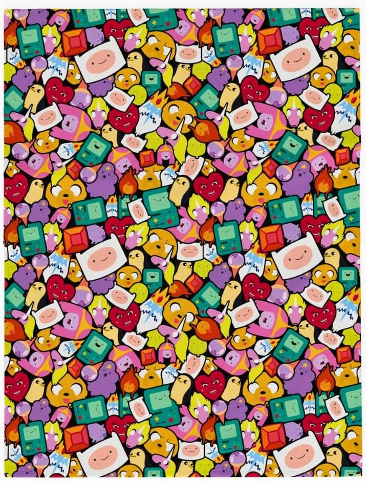 Franco Collectibles Adventure Time Bedding Super Soft Cozy Plush Throw, 46 in x 60 in, (Officially Licensed Product)