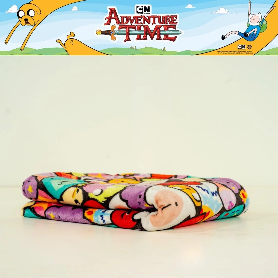 Franco Collectibles Adventure Time Bedding Super Soft Cozy Plush Throw, 46 in x 60 in, (Officially Licensed Product)