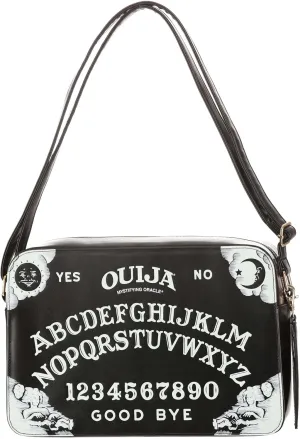 Fun Costumes Glow in the Dark Ouija Board Costume Purse - Adjustable Strap, Zipper Closures, Removable Charm - Standard - Black