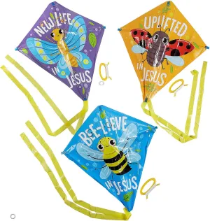 Fun Express 21" x 22" Religious Spring Bugs Plastic Kites - 12 Pieces