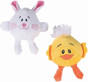 Fun Express Easter Plush Round Bunny and Chick - Toys - 12 Pieces