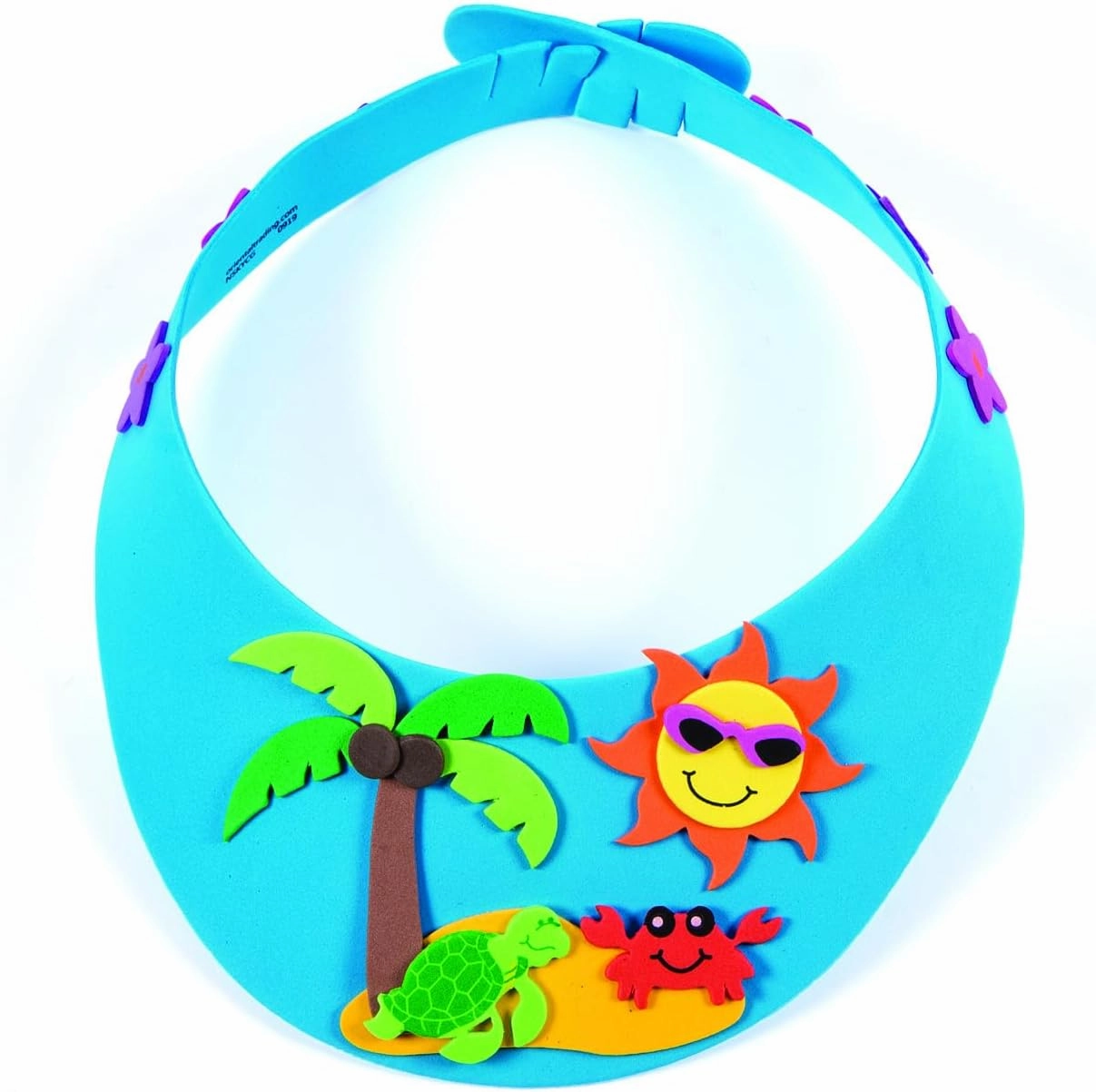 Fun Express Tropical Foam Visor Craft Kit - Crafts for Kids and Fun Home Activities - VBS Vacation Bible School Supplies/Decor