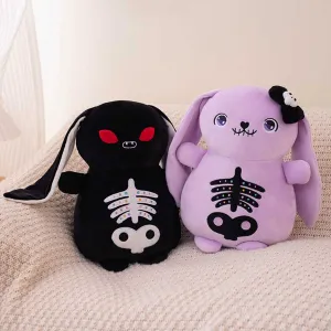 Funny Skull Bunny Stuffed Animal Plush