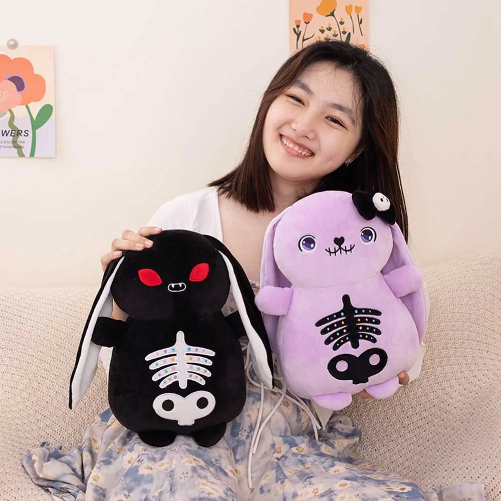 Funny Skull Bunny Stuffed Animal Plush