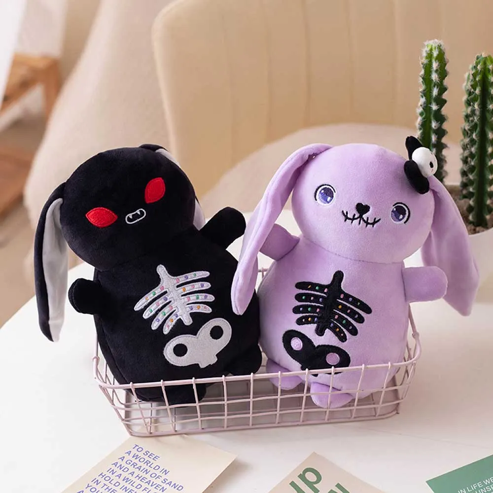 Funny Skull Bunny Stuffed Animal Plush