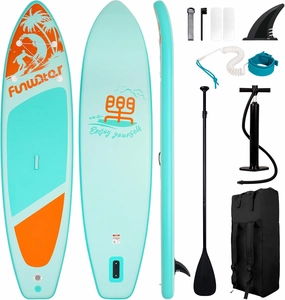 FunWater Stand Up Paddle Board Ultra-Light Inflatable Paddleboard with SUP Accessories for Adults & Youth of All Skill Levels