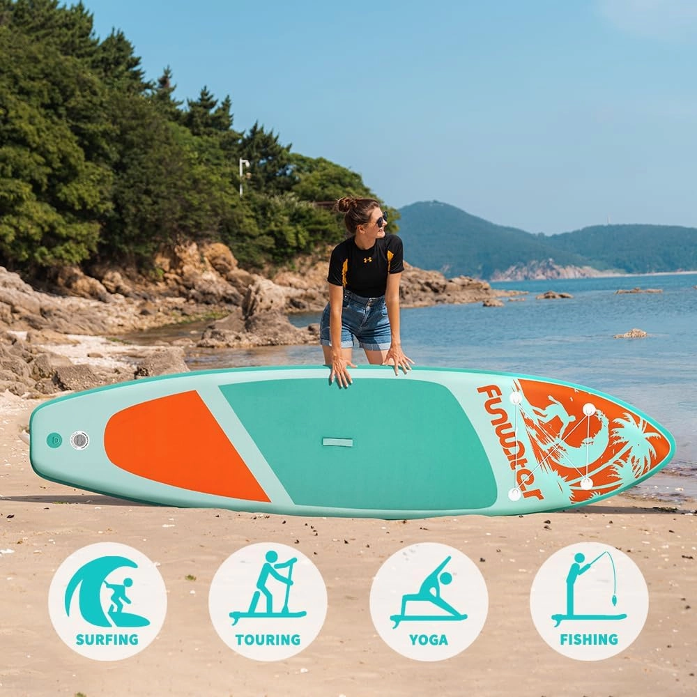 FunWater Stand Up Paddle Board Ultra-Light Inflatable Paddleboard with SUP Accessories for Adults & Youth of All Skill Levels