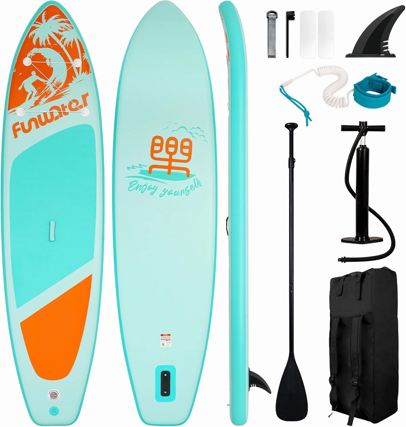 FunWater Stand Up Paddle Board Ultra-Light Inflatable Paddleboard with SUP Accessories for Adults & Youth of All Skill Levels