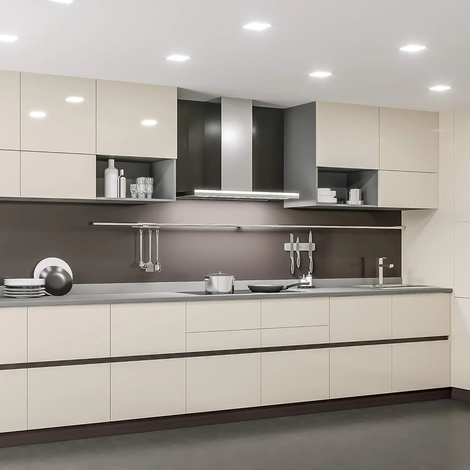 Futuro Futuro Range Hood 36" 940-CFM | Streamline | Wall Mount Stainless Steel Vent Hood | Modern Italian Exhaust Hood | Energy-Efficient LED, Ultra-Quiet with Blower