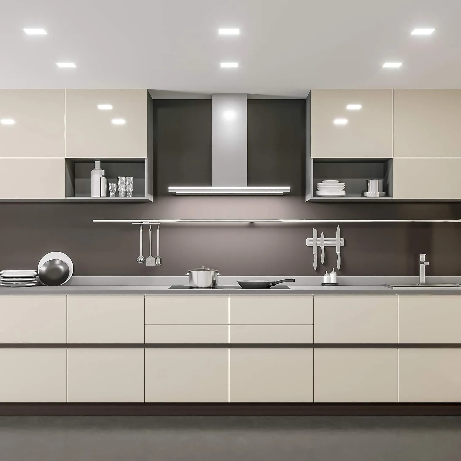 Futuro Futuro Range Hood 36" 940-CFM | Streamline | Wall Mount Stainless Steel Vent Hood | Modern Italian Exhaust Hood | Energy-Efficient LED, Ultra-Quiet with Blower