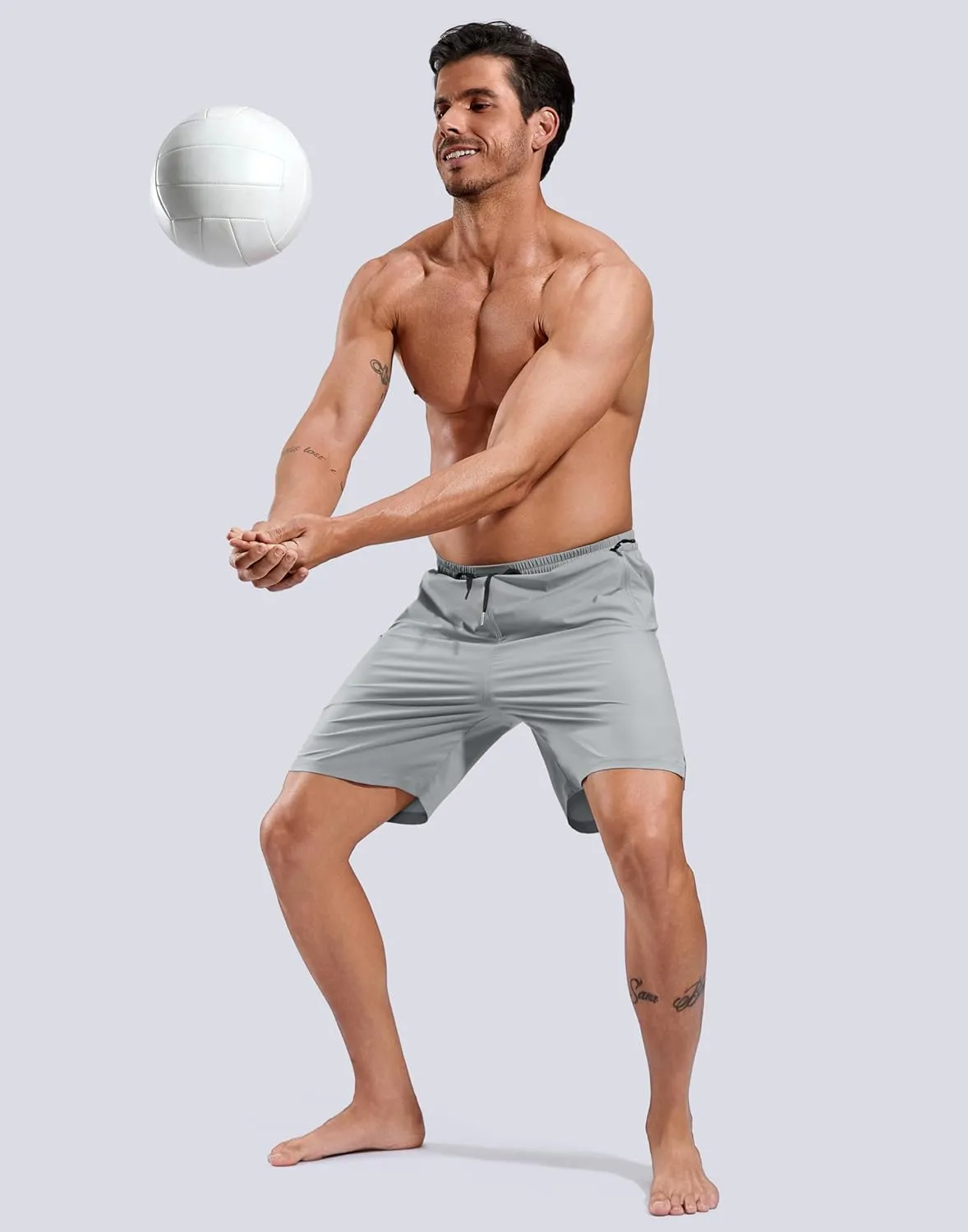 G Gradual Mens Swim Trunks with Compression Liner 7" Quick Dry Board Shorts Swimsuit Bathing Suit for Men with Zipper Pockets