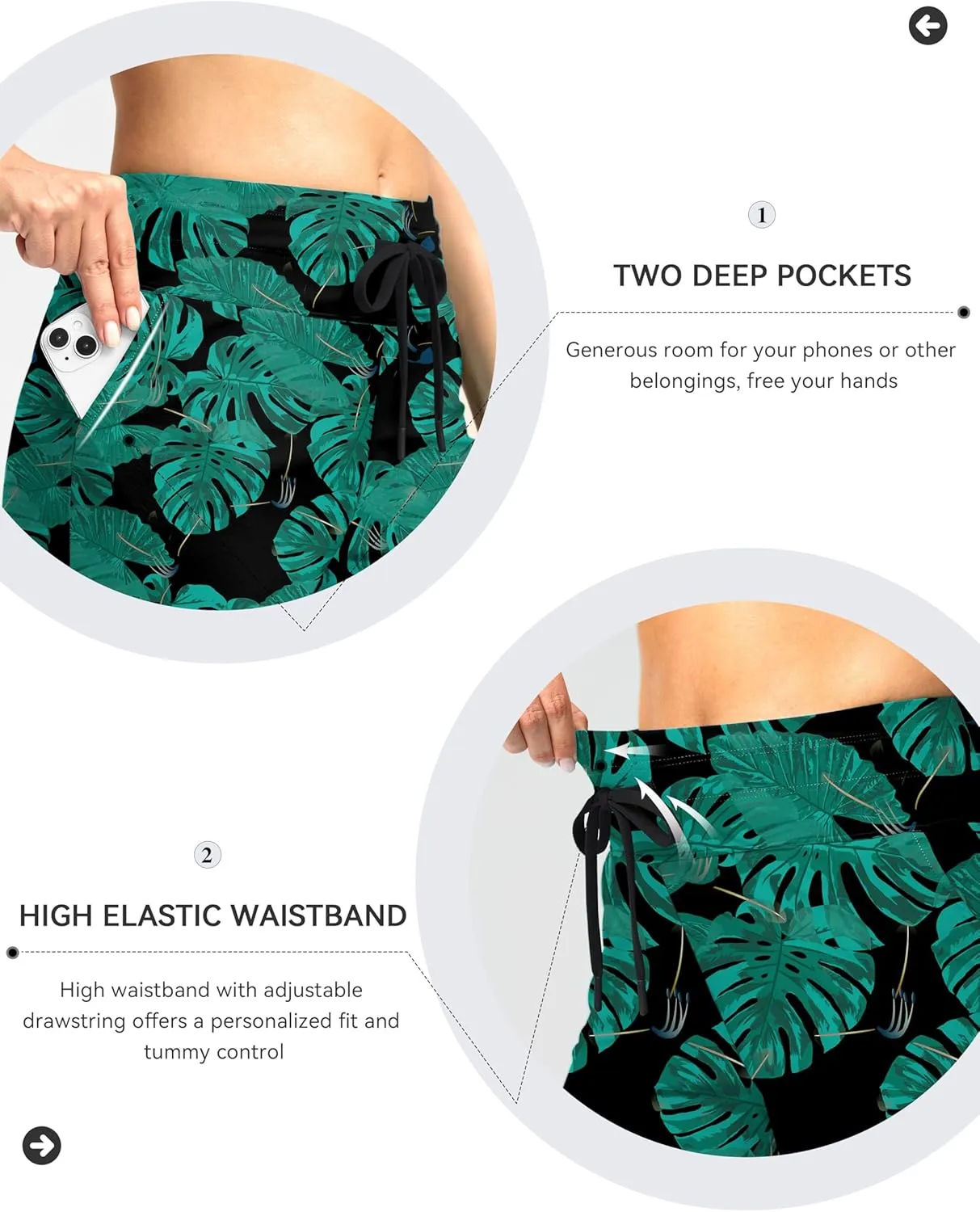 G Gradual Women's 7" High Waisted Swim Board Shorts with Pockets Quick Dry Beach Swimming Shorts for Women with Liner
