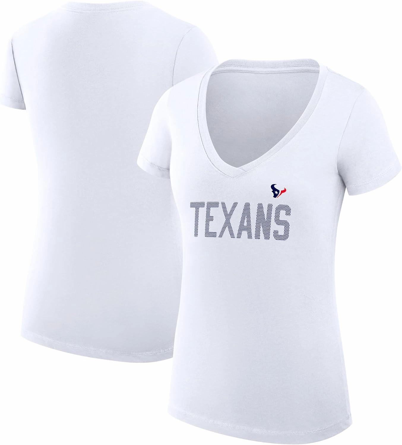 G-III Sports Women's NFL Dot Print Fitted V-Neck T-Shirt