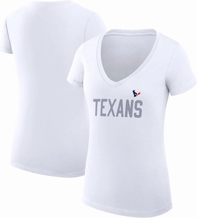 G-III Sports Women's NFL Dot Print Fitted V-Neck T-Shirt