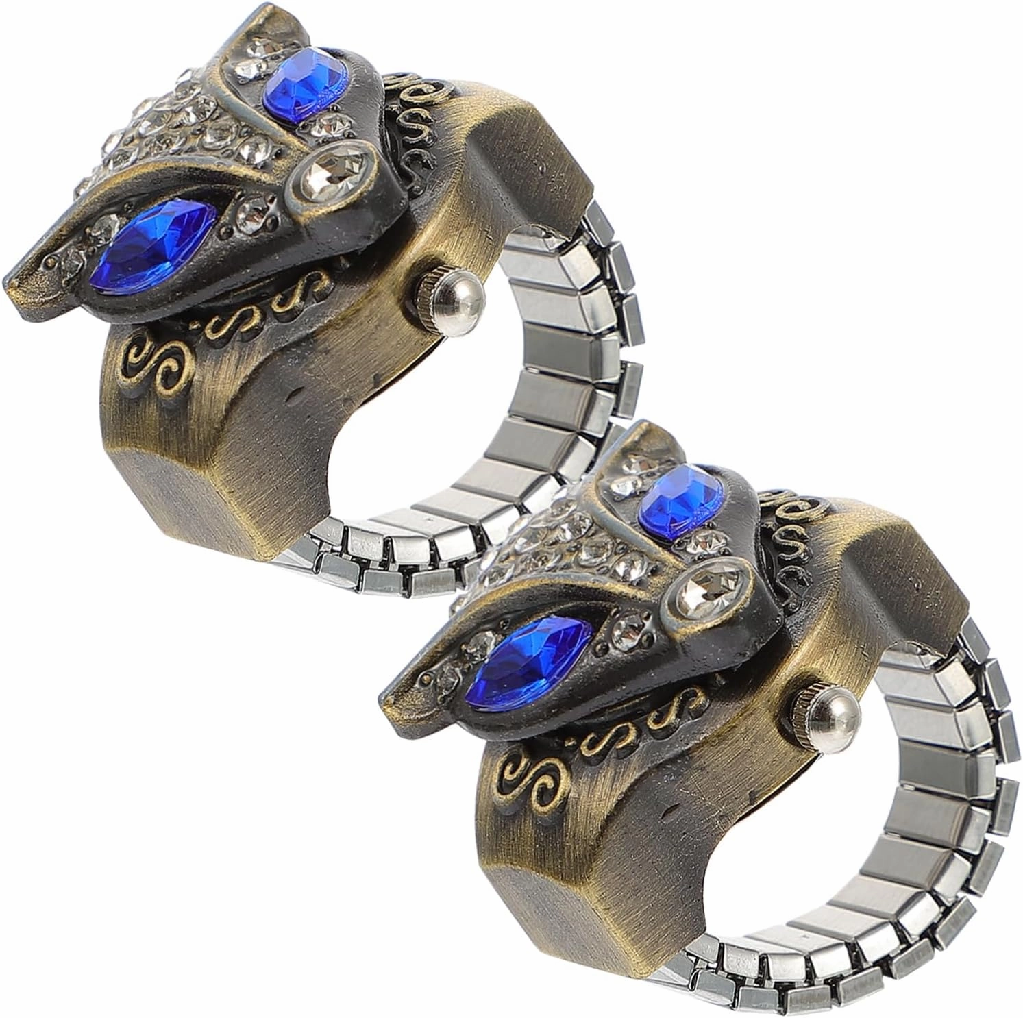 GALPADA Fashionable Punk Ring Watch Vintage Finger Watch Small for All Occasions