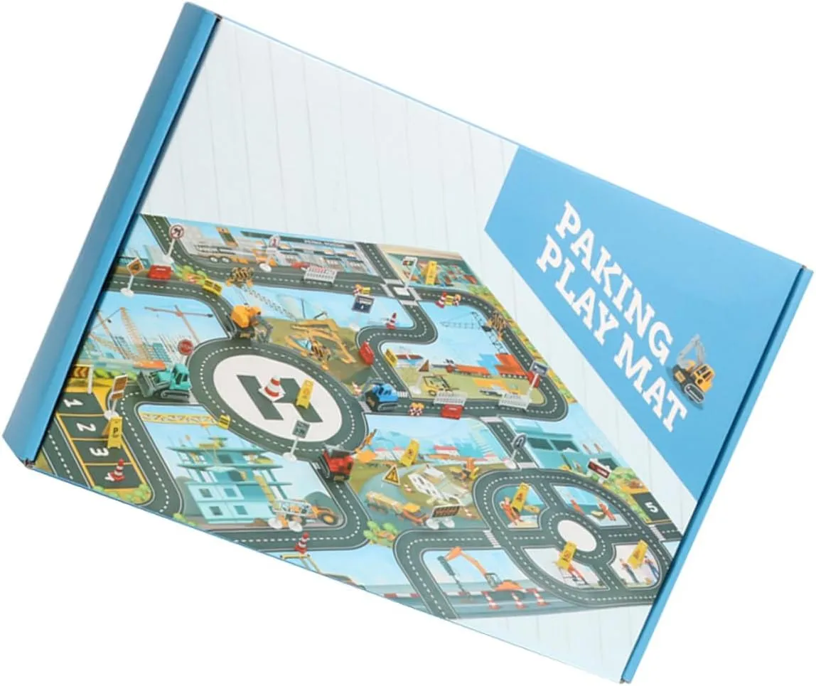 Garneck Alloy Car Game Pad Game Pad for Boys and Girls Educational Interactive Toy 1 Set Traffic Learning Carpet