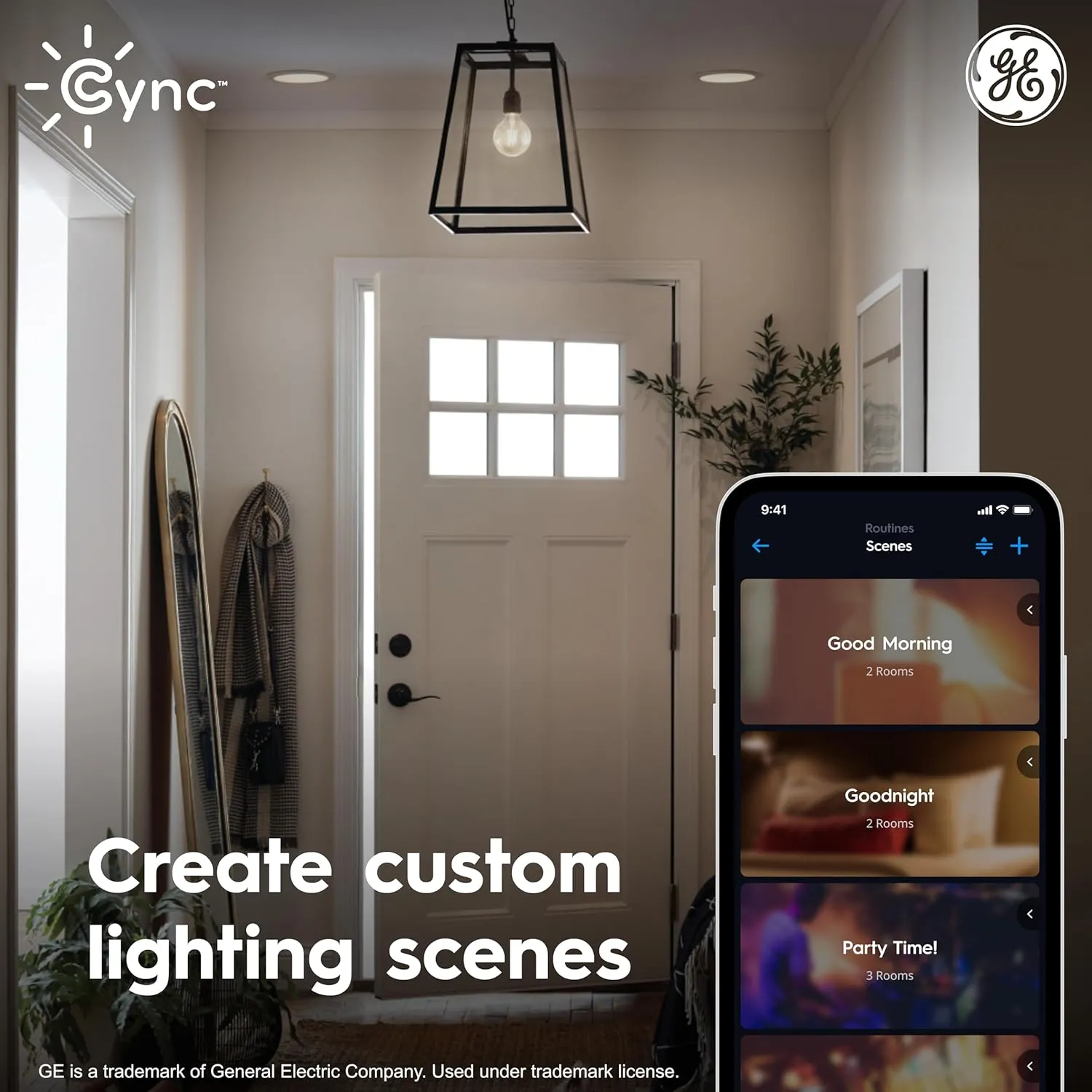 GE Cync Reveal HD  Smart LED Recessed Downlight Fixture, Color Changing LED Light, Works with Alexa and Google Home, Matter Compatible, Ceiling Light Fixture, 6 Inch (3 Pack)