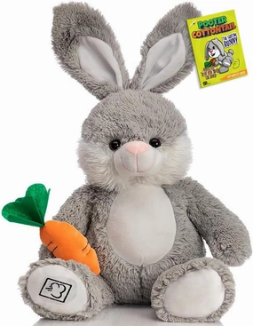 Gears Out Pooter Cottontail Farting Bunny Plush - Hilarious Gag Gift with Fart Sound Button - Funny Prank Toy for Christmas, Birthdays, Valentine’s Day, Easter & More
