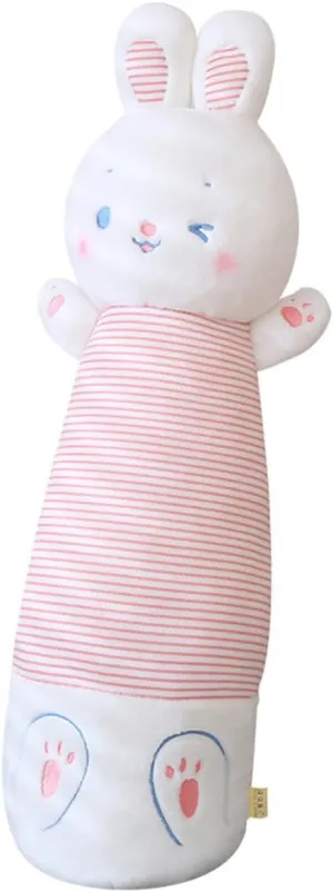 Giant Bunny Stuffed Animal Pillow:Novelty Cute Soft Rabbit Plush Doll Hugging Cuddle Bolster Sleeping Plushie Fuzzy Kawaii Toy Home Decor Birthday Valentine for Kids Girls Boys 31.5inch
