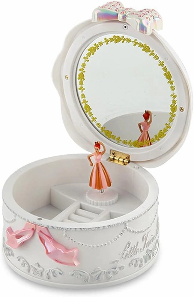 Girls Musical Jewelry Boxes Ballerina Rotating Music Box Gramophone Toys for Children Kids Birthday Gifts(OneColor)