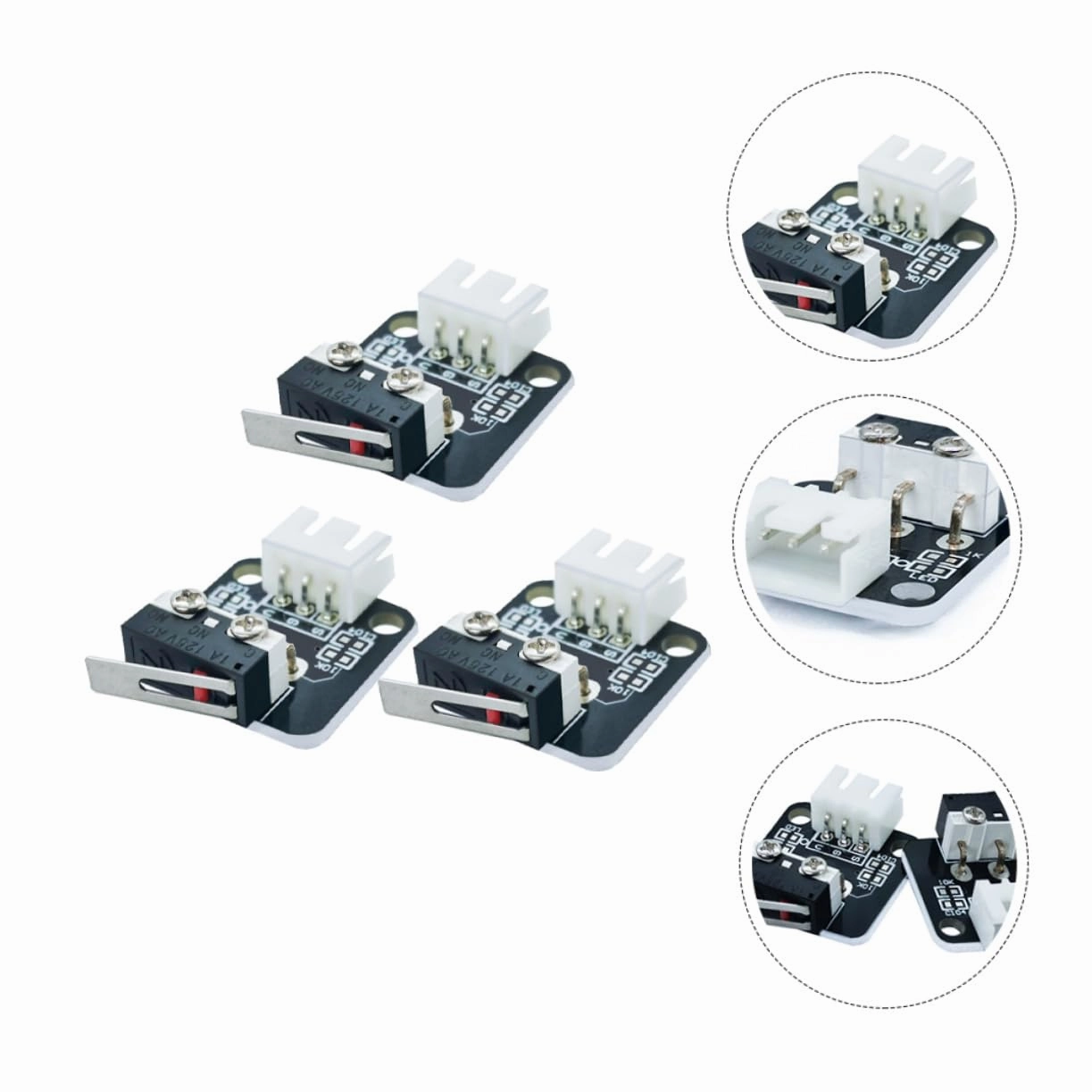 GLEAVI 6 Pcs Limit Switch The Switch 3D Printer Driver Mechanic Accessories Mechanical End Stops Wind Turbine Electric Motor Car Limited X y z Axis Printer Machine Supplies Black Plastic