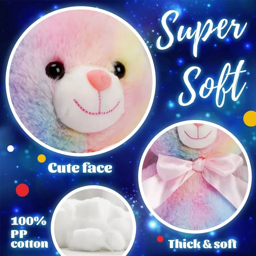 Glowing Rainbow Bunny Plush Toy