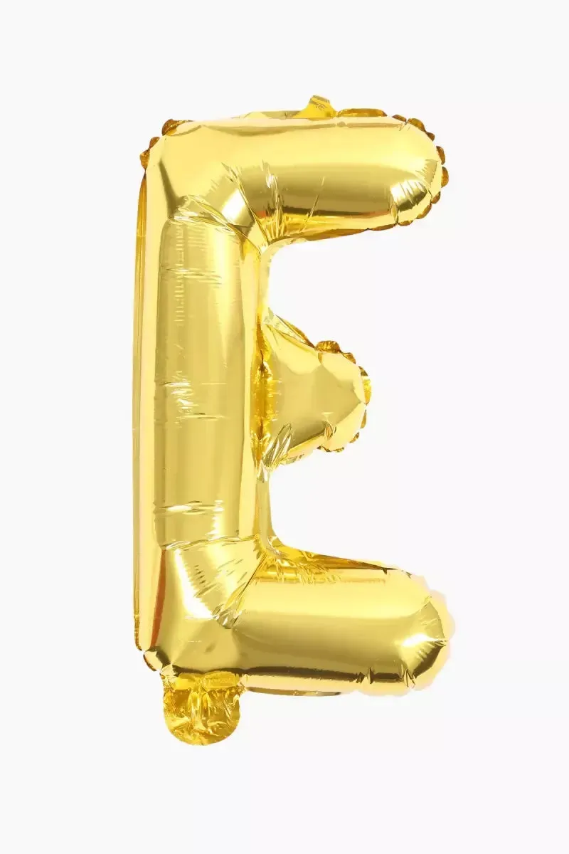 Golden Alphapet Foil Balloons for Party- Letter " E " (16 Inches)