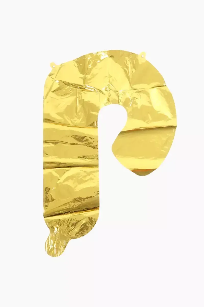 Golden Alphapet Foil Balloons for Party- Letter " P " (16 Inches)