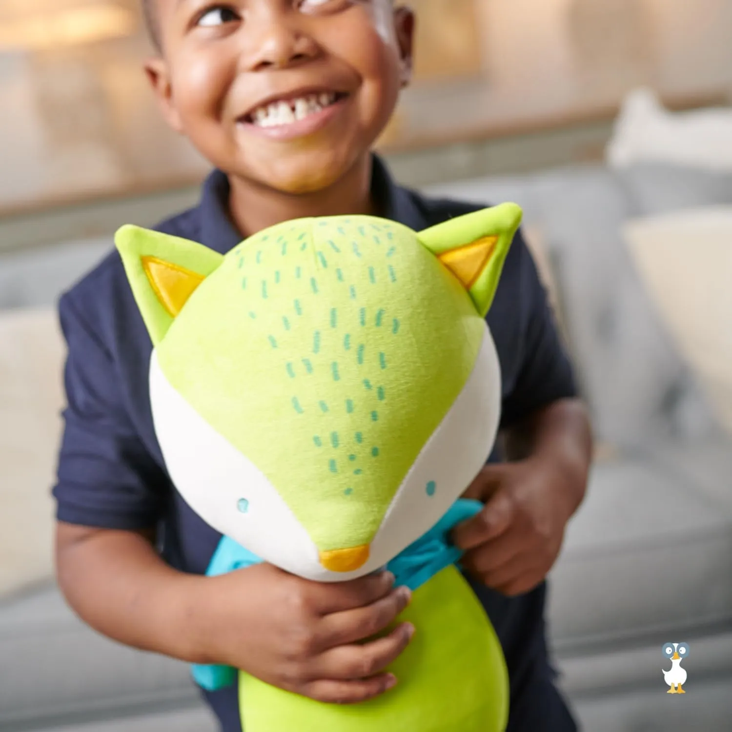 GooseWaddle Luxury Soft Tripp Baby Plush Doll, Ultra Comfort Soothing Material for Infant and Toddlers, Slim Legs and Easy Grab Ears for Safe Play, Machine Washable 100% Polyester (Fox)