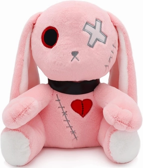 Goth Bunny Plush Rabbit Horror Plushies Easter Creepy Spooky Bunny Crazy Rabbit Plushie Toy