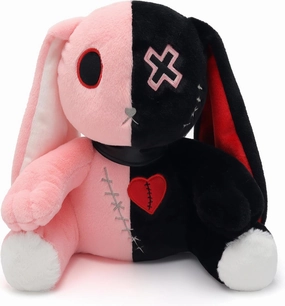 Goth Bunny Plush Rabbit Stuffed Animal Horror Plushies Easter Stuffed Animal Creepy Spooky Bunny Crazy Rabbit Plushie Toy