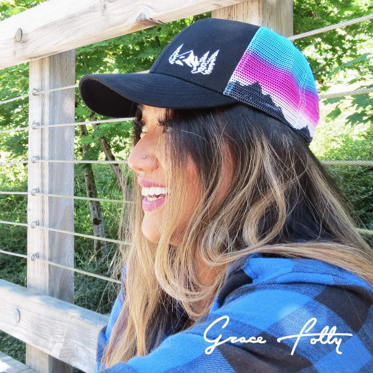 Grace Folly Beach Trucker Hats for Women- Snapback Baseball Cap for Summer