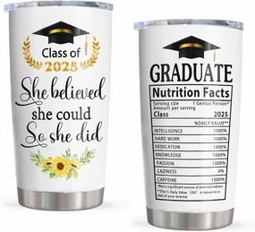 Graduation Gifts Tumbler 20oz, 2025 Graduation Gifts Mug, College/High School/Middle School Grad Gift for Graduates Women/Female 2025, Graduate Present Cup