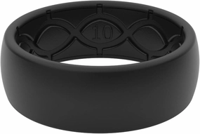 Groove Life Solid Silicone Ring - Breathable Rubber Wedding Rings for Men, Lifetime Coverage, Unique Design, Comfort Fit Ring